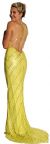 Crossed Bare Back Multi Beaded Formal Gown back in Yellow Gold